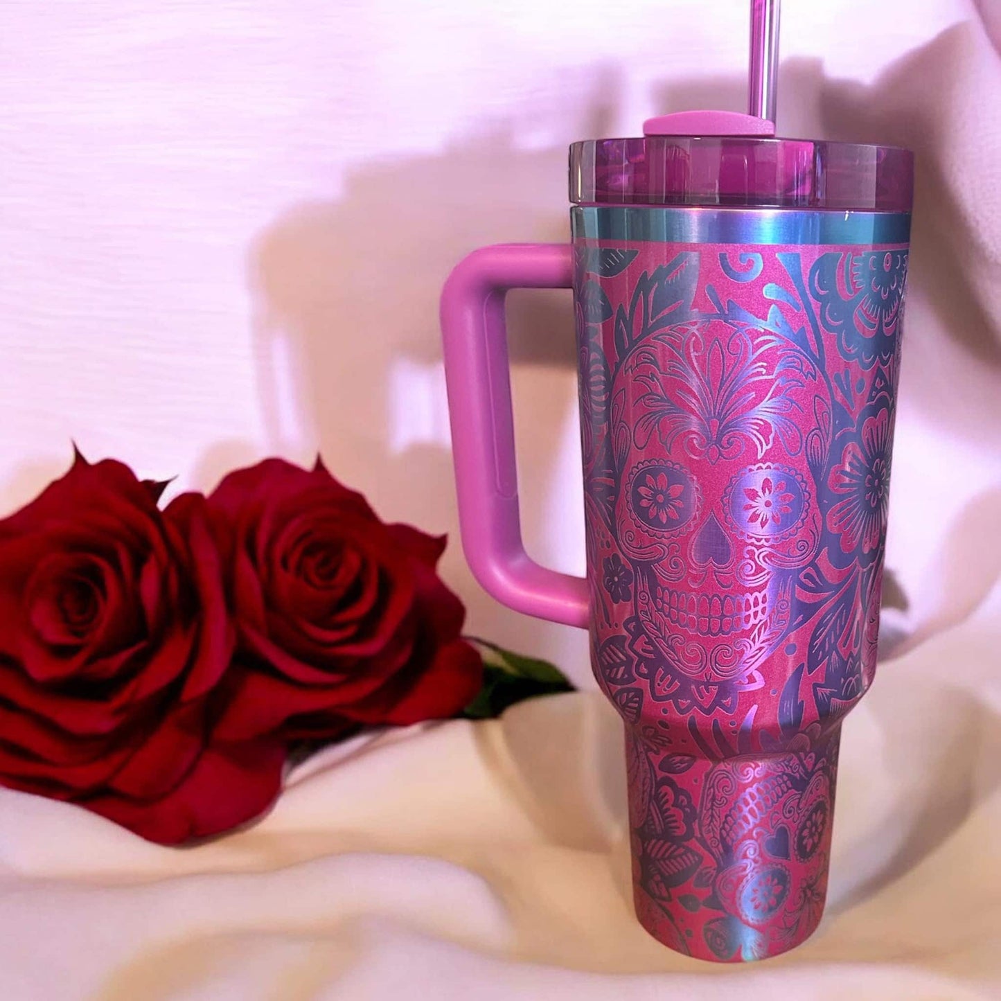 Berry Truffle Engraved Stanley Tumbler - Sugar Skull Design - 30oz & 40oz Options