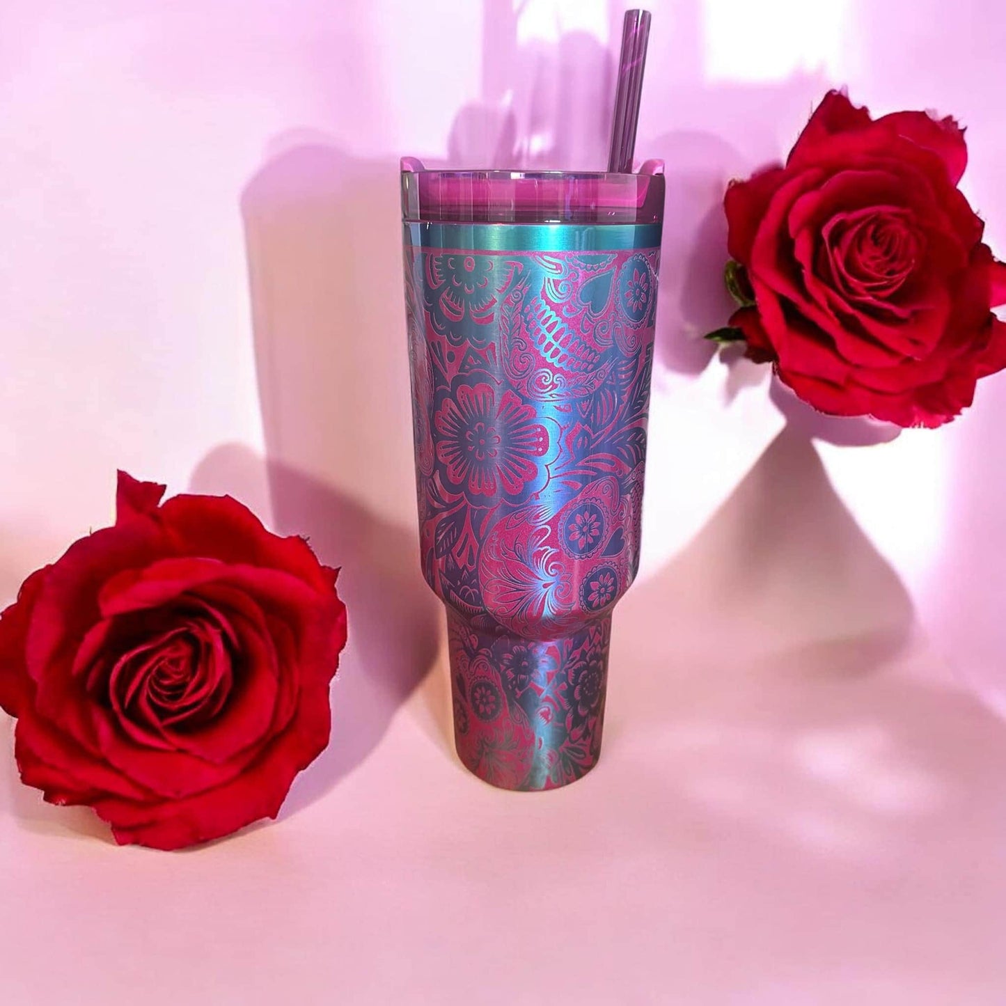Berry Truffle Engraved Stanley Tumbler - Sugar Skull Design - 30oz & 40oz Options