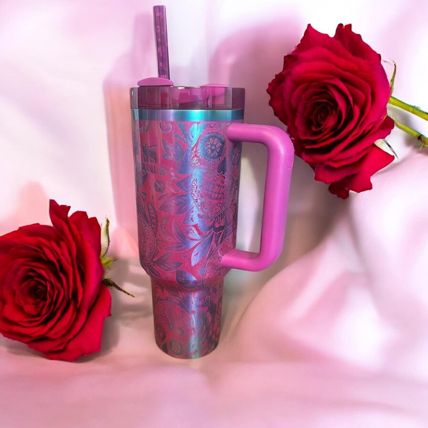 Berry Truffle Engraved Stanley Tumbler - Sugar Skull Design - 30oz & 40oz Options