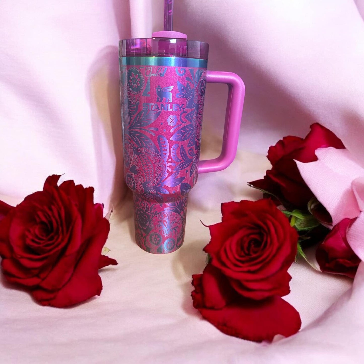 Berry Truffle Engraved Stanley Tumbler - Sugar Skull Design - 30oz & 40oz Options